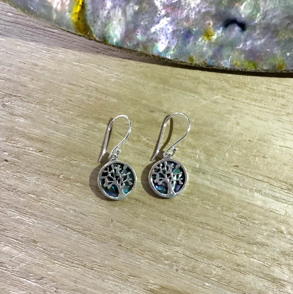 Abalone Tree Earrings
