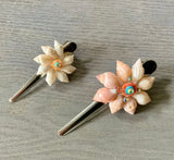Seashell Flower Hair Pinch Clip