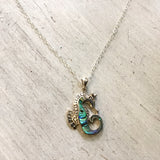 Abalone Seahorse Necklace