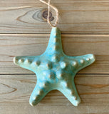 Starfish Seashell Pottery Ornament