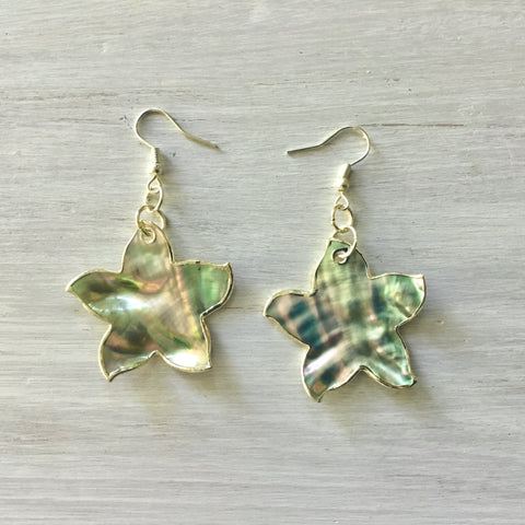 Abalone Starfish Earrings