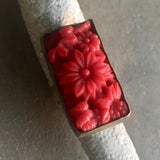 Red Flower Vintage Ring