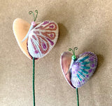 Butterfly Shell Heart Flowers