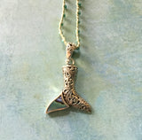 Abalone Whale Tail Beaded Necklace