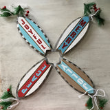 Christmas Surfboard Ornament