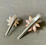 Seashell Flower Hair Pinch Clip