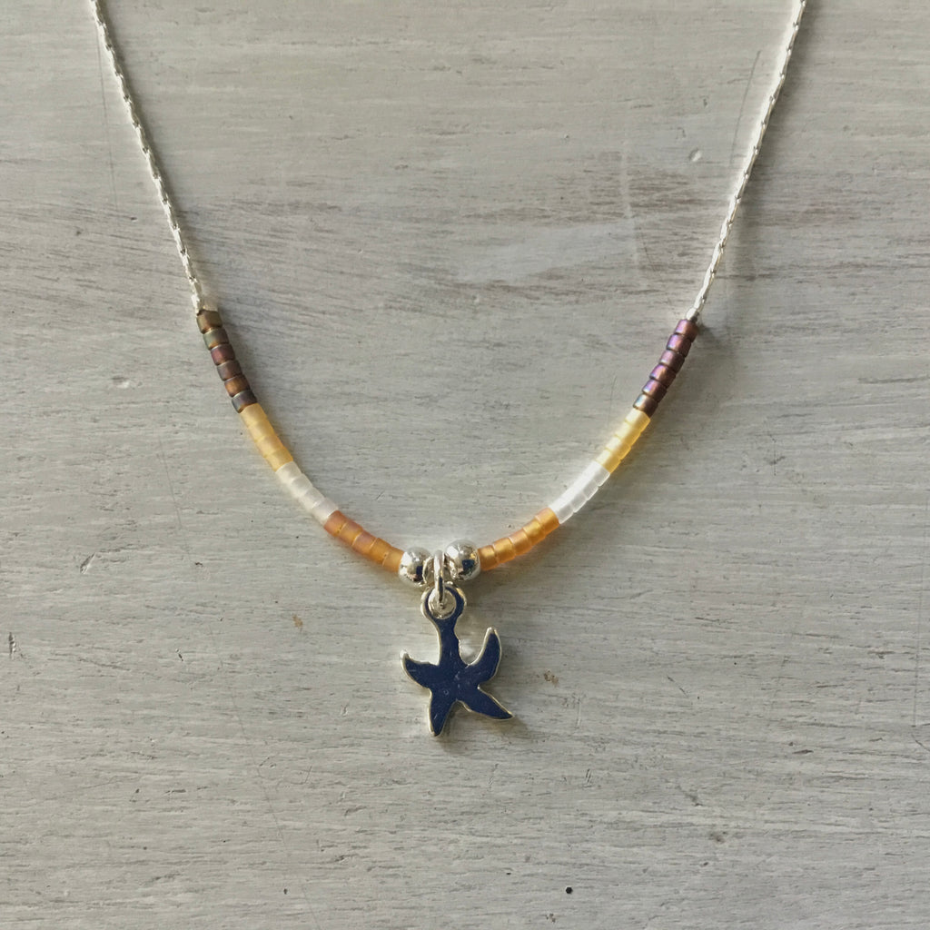Dainty Colorful Starfish Anklet