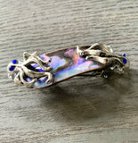 Double Octopus Abalone Hair Clip