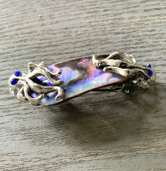 Double Octopus Abalone Hair Clip – Sea Things Ventura display picture 1