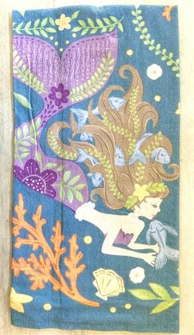 Purple Mermaid Tea Towel