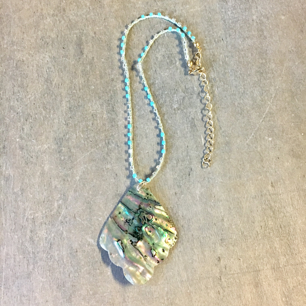 Abalone Feather Necklace