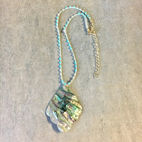 Abalone Feather Necklace