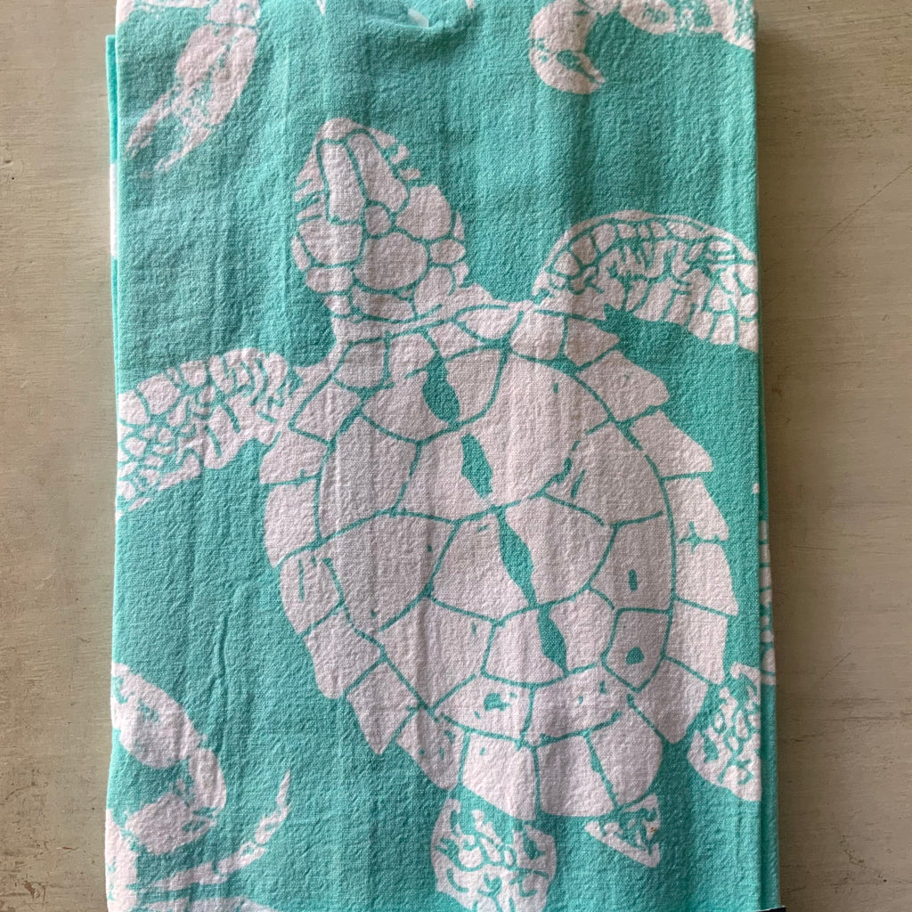Aqua Sea Life Kitchen Towel Set