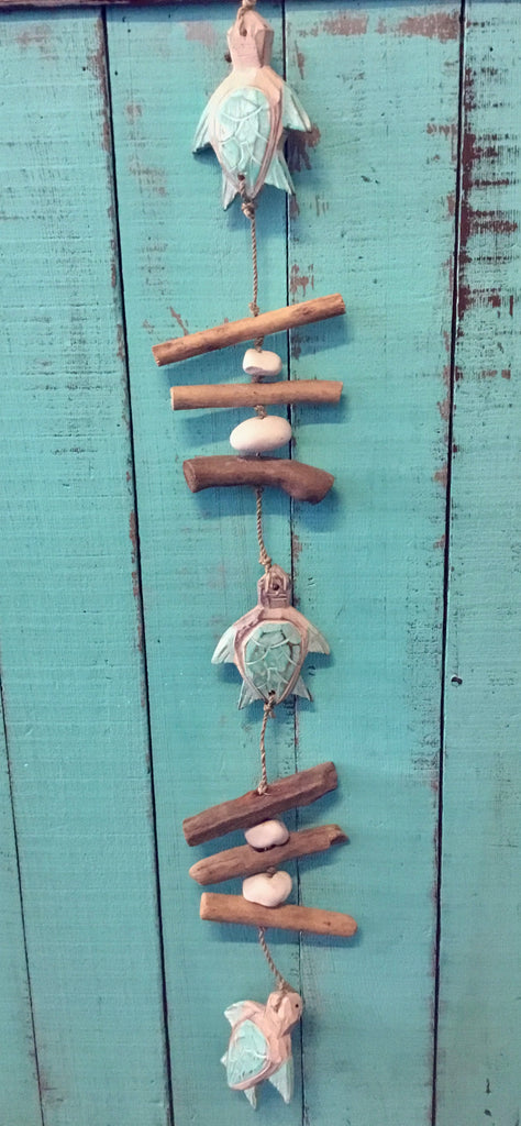 Triple Turtle Stone Mobile
