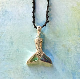 Abalone Whale Tail Beaded Necklace