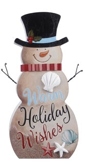 Tabletop Beach Snowman