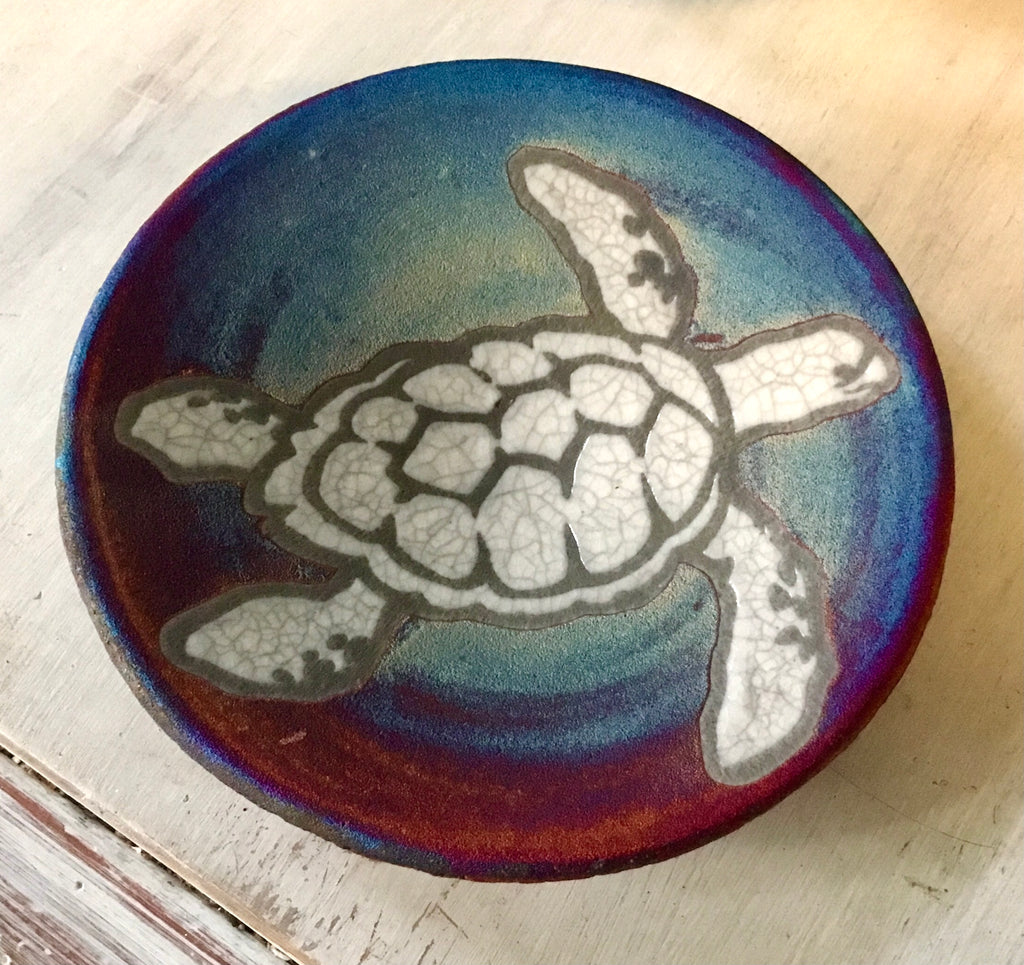 Raku Pottery Decor Plate