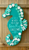 Seahorse Glass Tile Holiday Sign