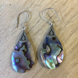 Abalone Tear Drop Earrings