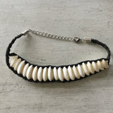 Sliced Cowrie Braided Anklet