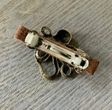 Octopus Jeweled Leather Hair Clip