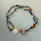 Seedbead Shell Charm Necklace