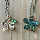 Abalone Flower Silk Beaded Necklace
