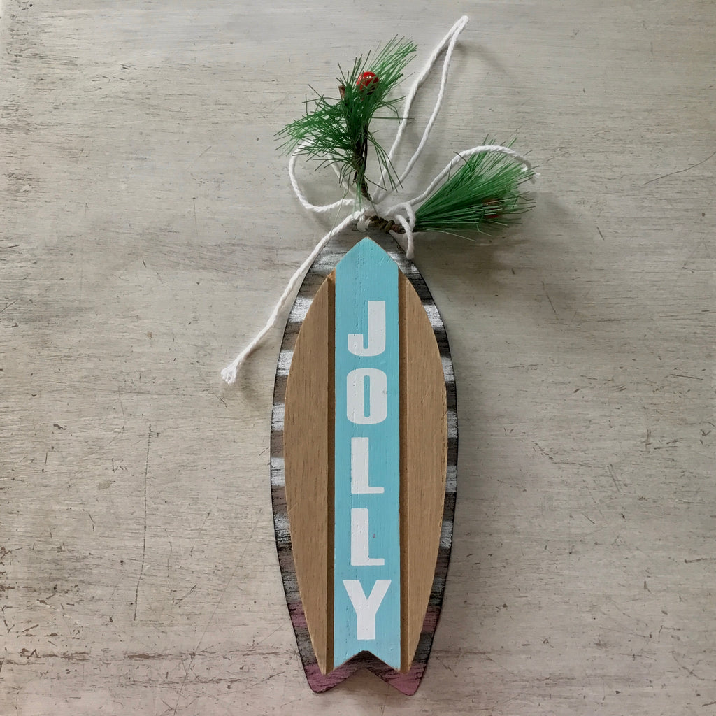 Christmas Surfboard Ornament