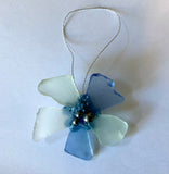 Jeweled Glass Flower Ornament