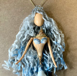 Dancing Mermaid Spiral Shell Ornament