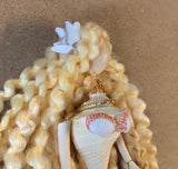 Dancing Mermaid Spiral Shell Ornament