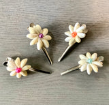 Seashell Flower Hair Pinch Clip