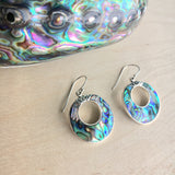 Abalone Filigree Hoop Earrings