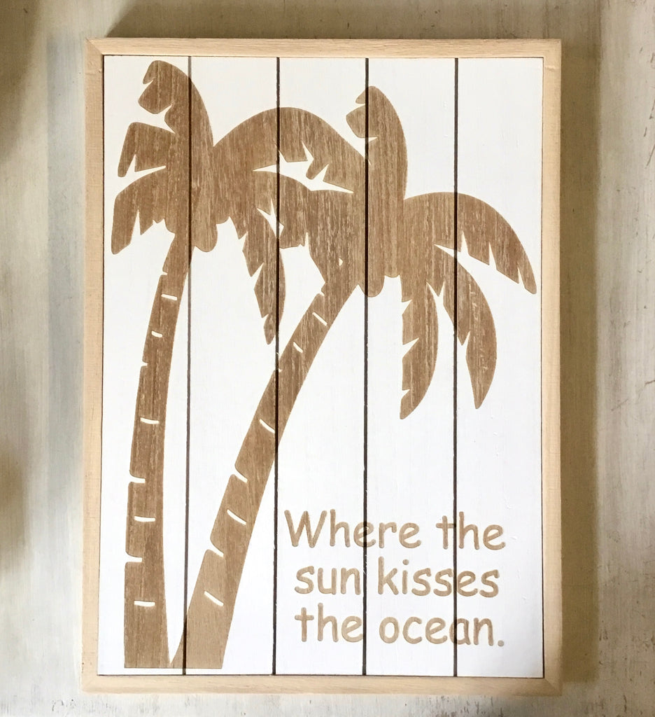 Tranquility Palm Tree Sign