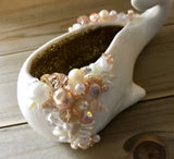 Beaded Whale Card Holder