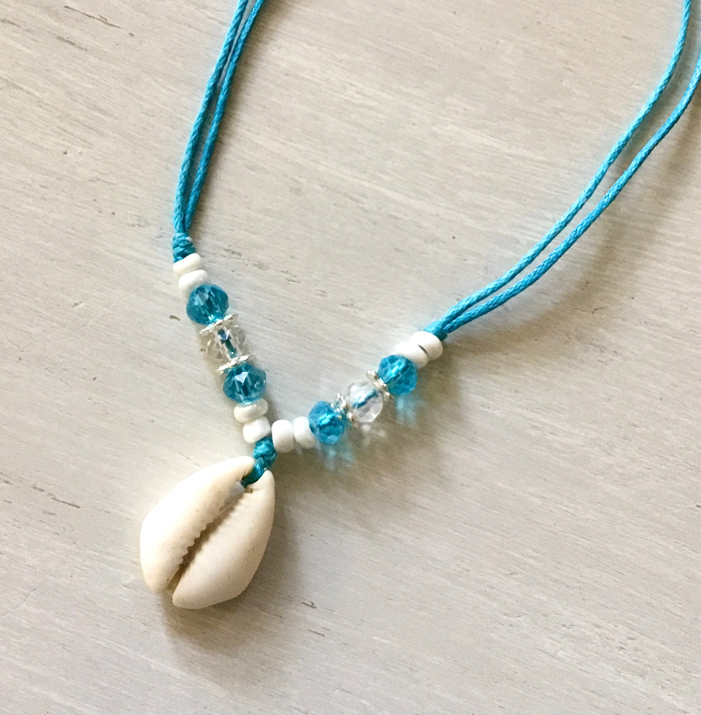 Cowrie Sparkle Bead Necklace