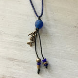 Blue Mermaid Silk Necklace