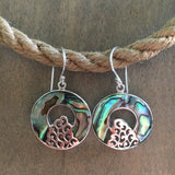 Abalone Wave Donut Earrings
