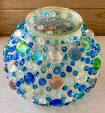 Glass Pebble Urchin Candle Holder