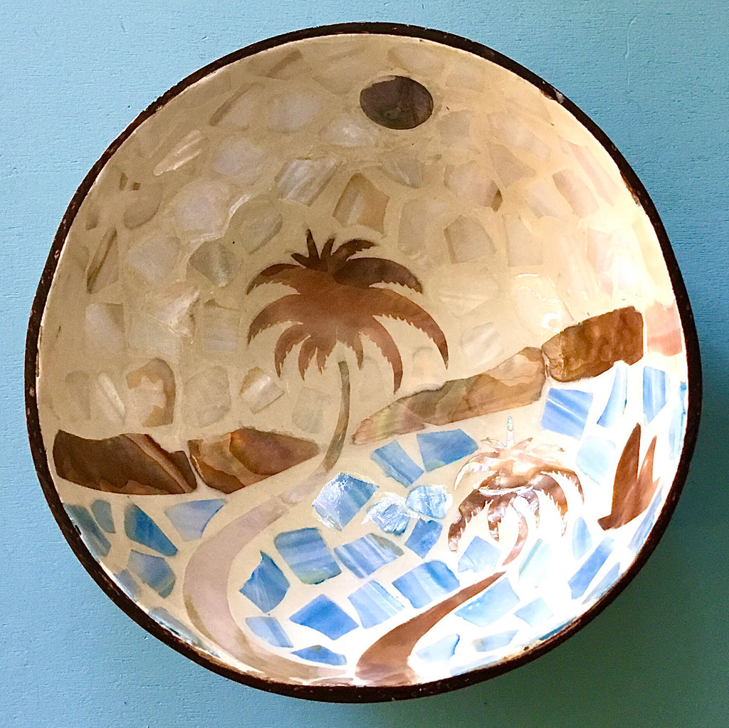 Mother of Pearl Orient Coconut Bowl