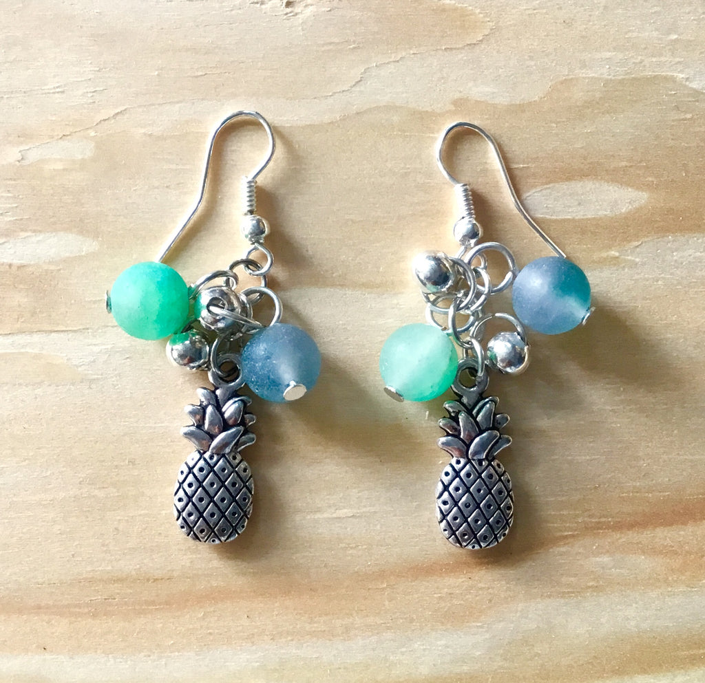 Stone Pineapple Earrings