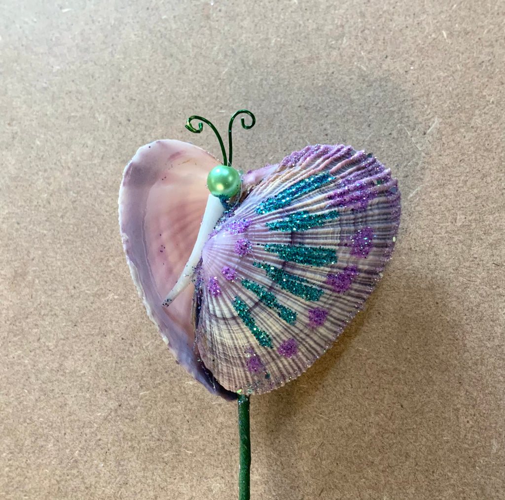 Butterfly Shell Heart Flowers