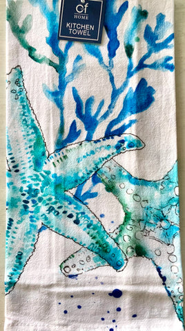 Blue Starfish Kitchen Towel