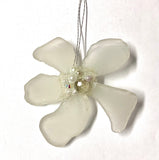 Jeweled Glass Flower Ornament