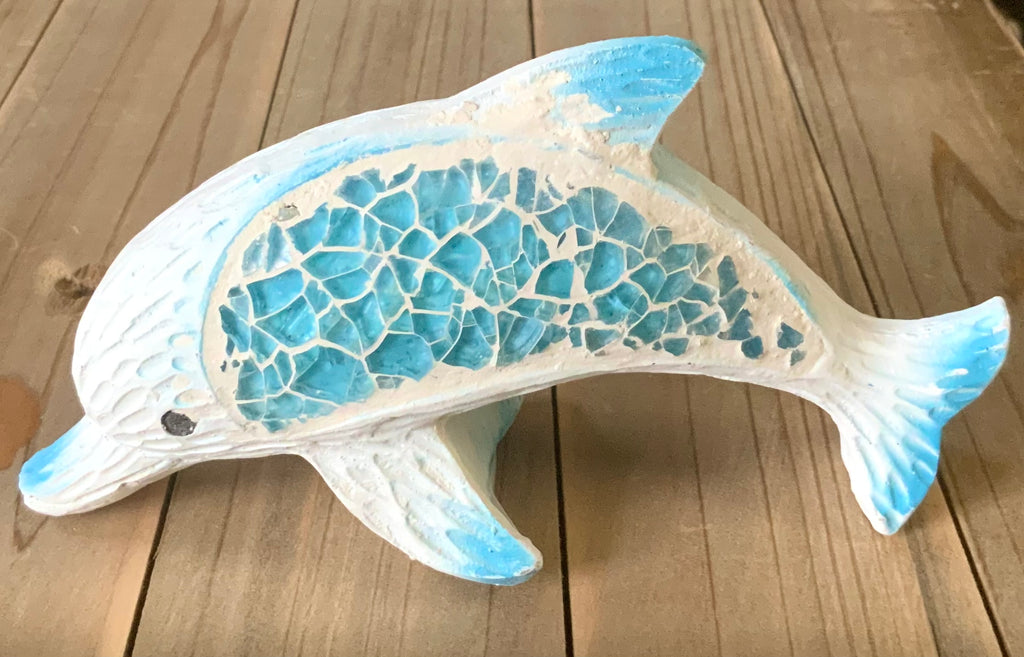 Mosaic Dolphin Statue