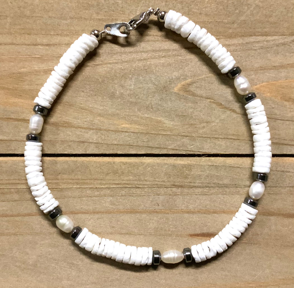 Puka Pearl Anklet
