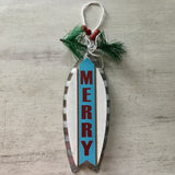 Christmas Surfboard Ornament