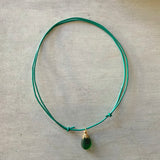 Adjustable Seaglass Leather Necklace