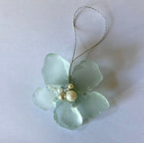 Jeweled Glass Flower Ornament