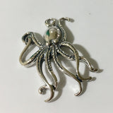 Stylized Octopus/ Large/ Silver